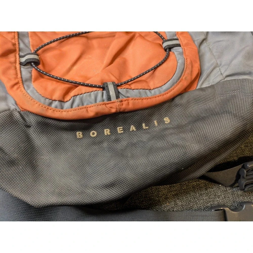 The North Face Borealis Backpack TNF Orange Gray Adult Hiking Outdoor Book Bag